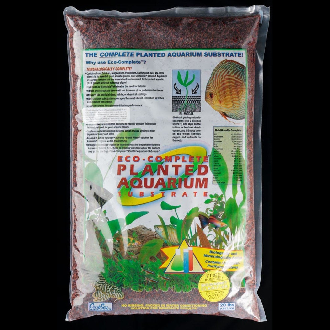 CaribSea Eco-Complete Planted Aquarium Gravel Red, 1ea/20 lb