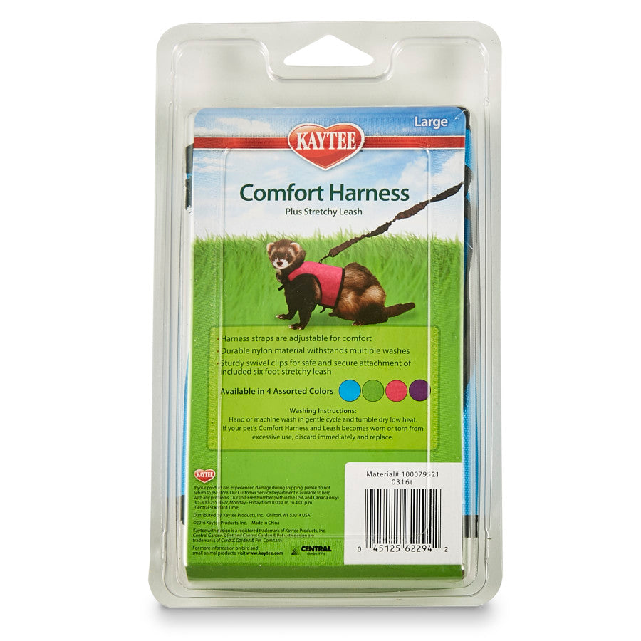 Kaytee Comfort Harness & Stretchy Leash Assorted, 1ea/Large