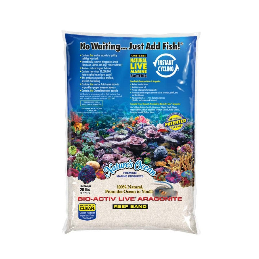 Nature's Ocean Bio-Activ Live Aragonite Live Sand #1, 1ea/20 lb