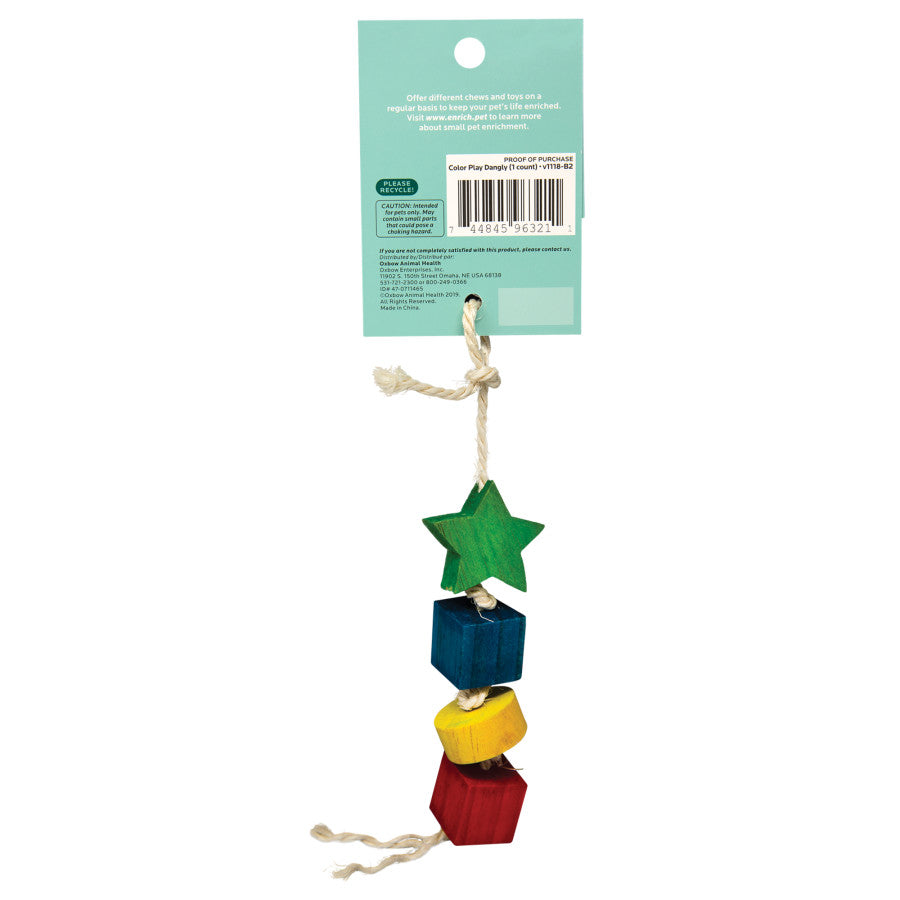 Oxbow Animal Health Enriched Life Color Play Dangly Small Animal Toy 1ea/One Size