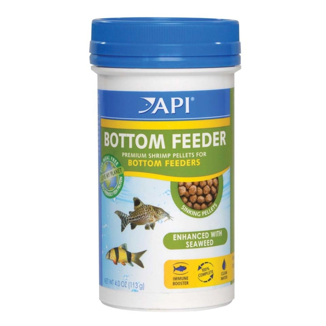 API Bottom Feeder Premium Shrimp Sinking Pellets Fish Food 1ea/4 oz