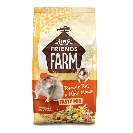 Tiny Friends Farm Reggie Rat & Mimi Mouse Tasty Mix Dry Food 1ea/2 lb