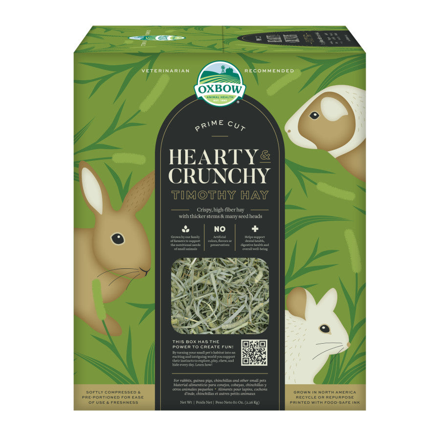 Oxbow Animal Health Prime Cut Hearty & Crunchy Timothy Hay Small Animal Treat 1ea/80 oz