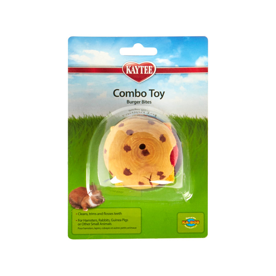 Kaytee Combo Toy, Crispy & Wood Hamburger 1ea/6.5 in