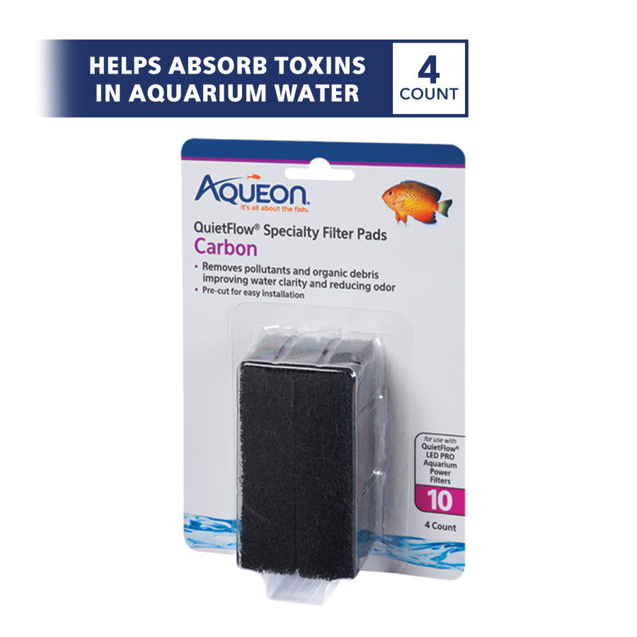 Aqueon Replacement Specialty Filter Pads Carbon, 1ea/10