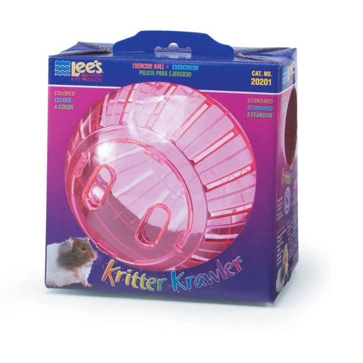 Lee's Aquarium & Pet Products Kritter Krawler Colored View-Thru Box Exercise Wheel Red, 1ea/Standard