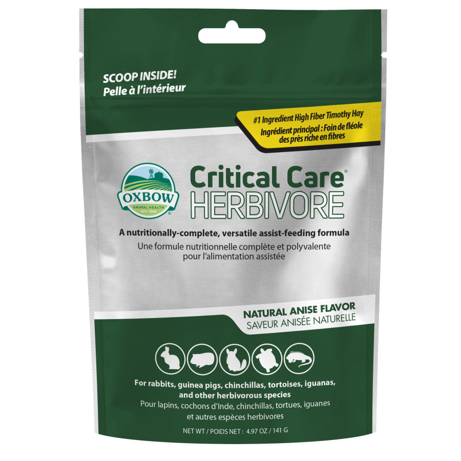 Oxbow Animal Health Critical Care Herbivore Feeding Formula 141g, Anise, 1ea/4.97 oz