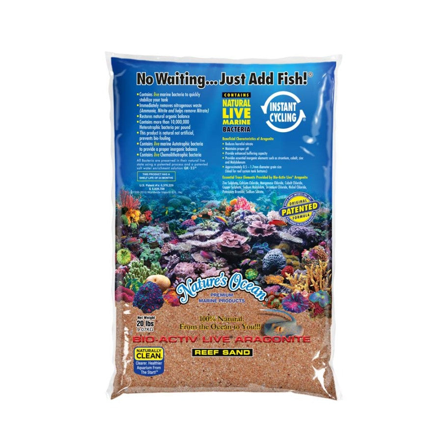 Nature's Ocean Bio-Activ Live Aragonite Australian Live Sand 1ea/20 lb