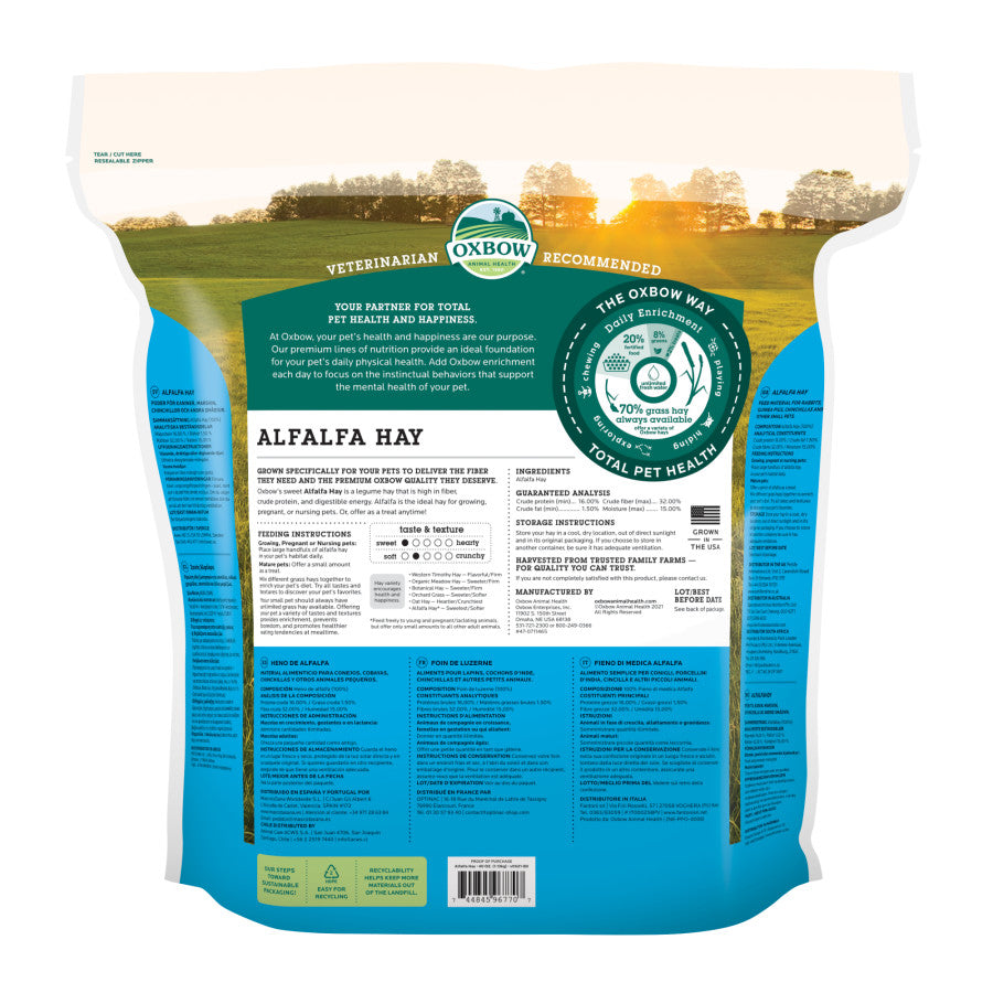 Oxbow Animal Health Alfalfa Hay Small Animal Treat 1ea/40 oz