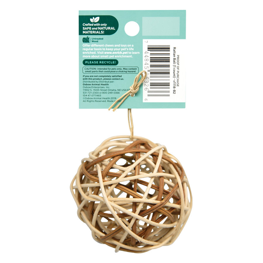 Oxbow Animal Health Enriched Life Rattan Ball Small Animal Toy 1ea/One Size