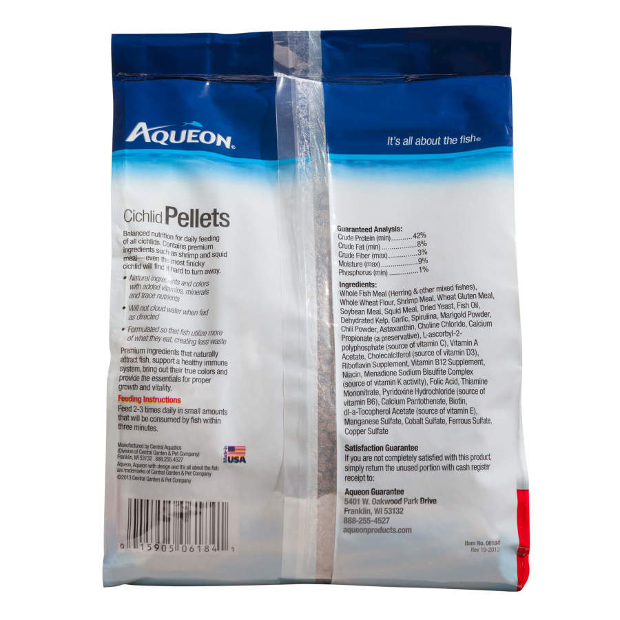 Aqueon Cichlid Food 1ea/Medium 25 oz