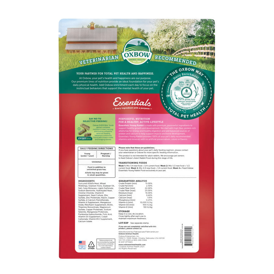 Oxbow Animal Health Essentials Young Rabbit Food 1ea/10 lb