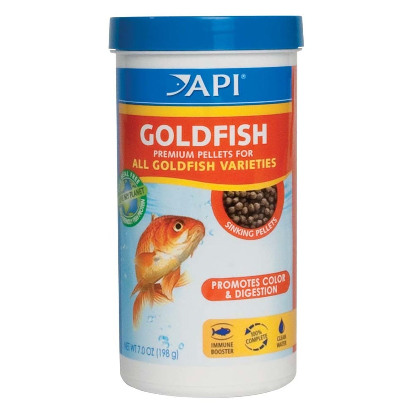 API Goldfish Premium Sinking Pellets Fish Food 1ea/7 oz