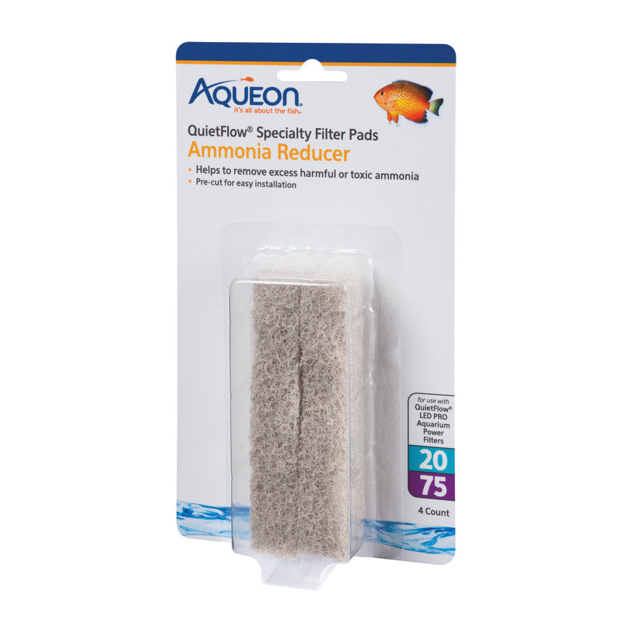 Aqueon Replacement Specialty Filter Pads Ammonia Reducer, 1ea/20/75