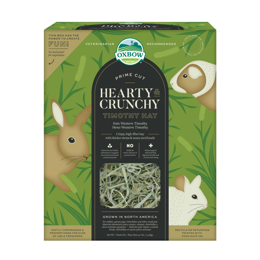 Oxbow Animal Health Prime Cut Hearty & Crunchy Timothy Hay Small Animal Treat 1ea/40 oz