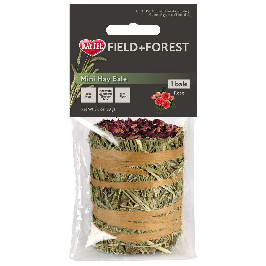 Kaytee Field+Forest Mini Hay Bales Rose Rose, 1ea/3.5 oz