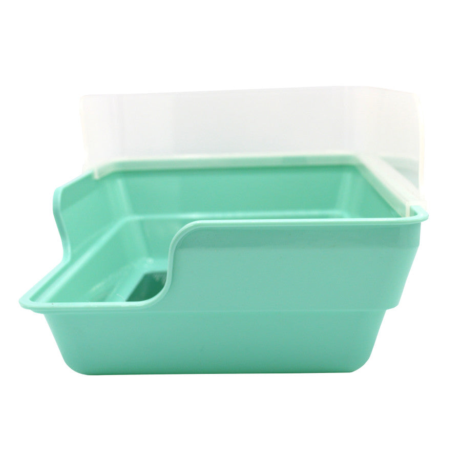 Oxbow Animal Health Enriched Life Small Animal Rectangle Litter Pan w/Removable Shield Mint Green, 1ea/One Size