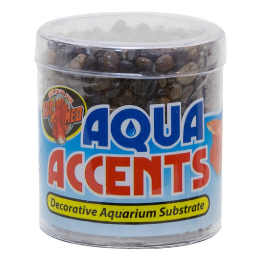 Zoo Med Aqua Accents River Pebbles Dark, 1ea/8 oz