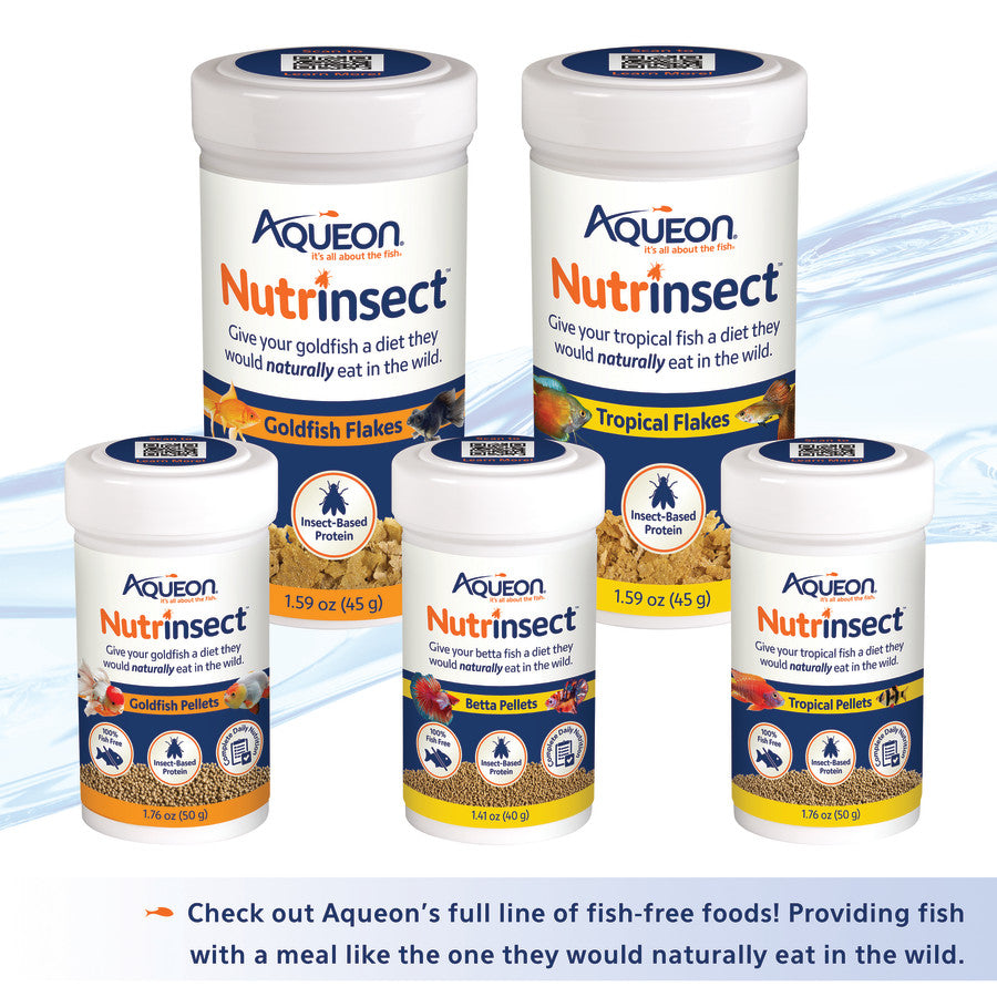 Aqueon Nutrinsect Fish-Free Fish Food Goldfish Pellets, 1ea/1.76 oz