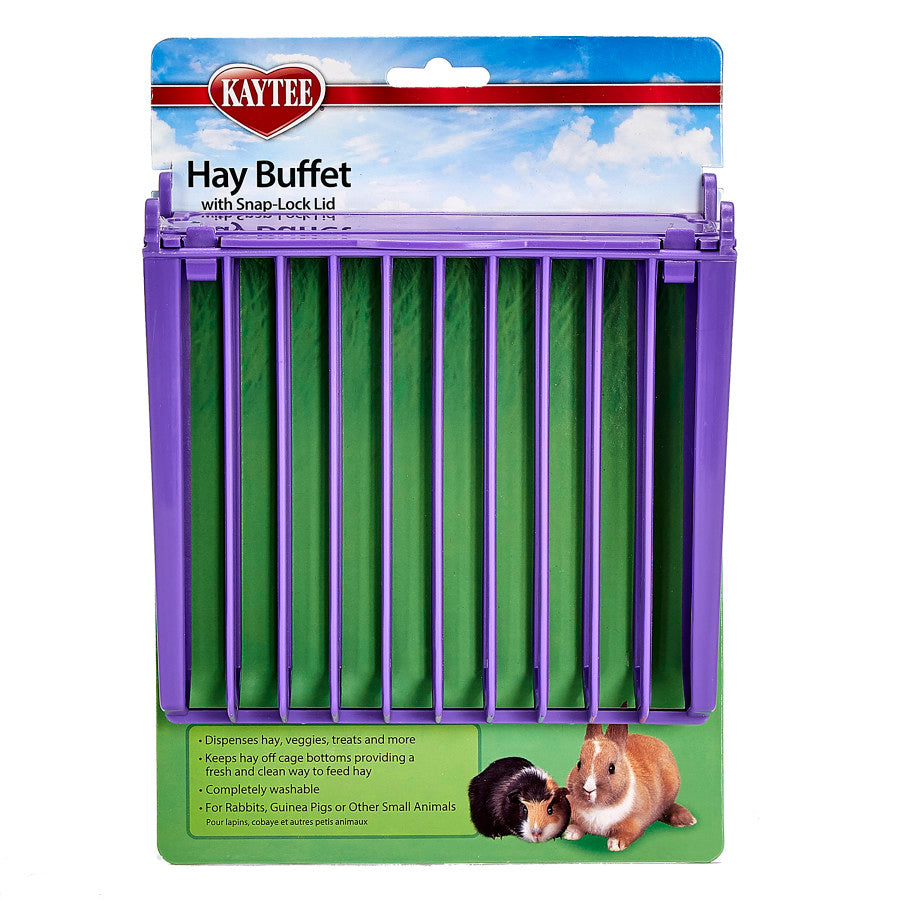 Kaytee Hay Buffet Feeder with Snap-Lock Lid Assorted, 1ea/3.75 in X 7 in X 10.25 in