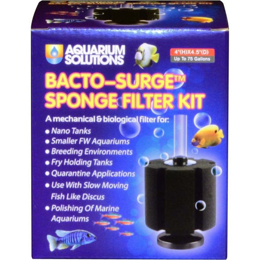 Aquarium Solutions Bacto-Surge Biological Action Sponge Filter Black, 1ea/LG