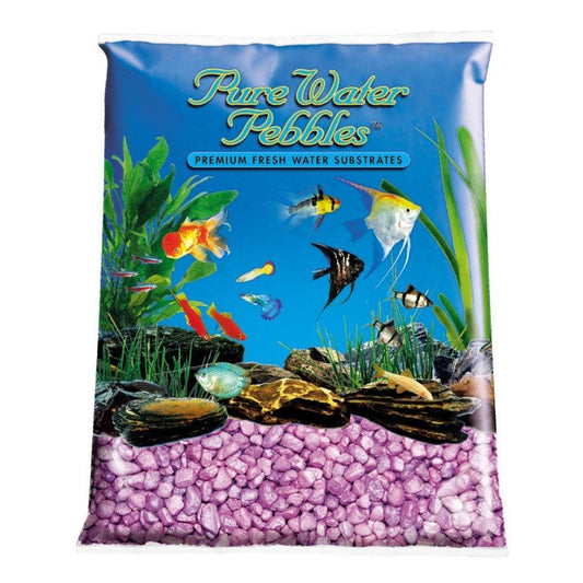 Pure Water Pebbles Premium Fresh Water Frosted Aquarium Gravel Lavender, 1ea/5 lb