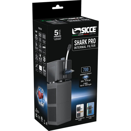 SHARK PRO 700 Internal Filter – 185 gph Sicce