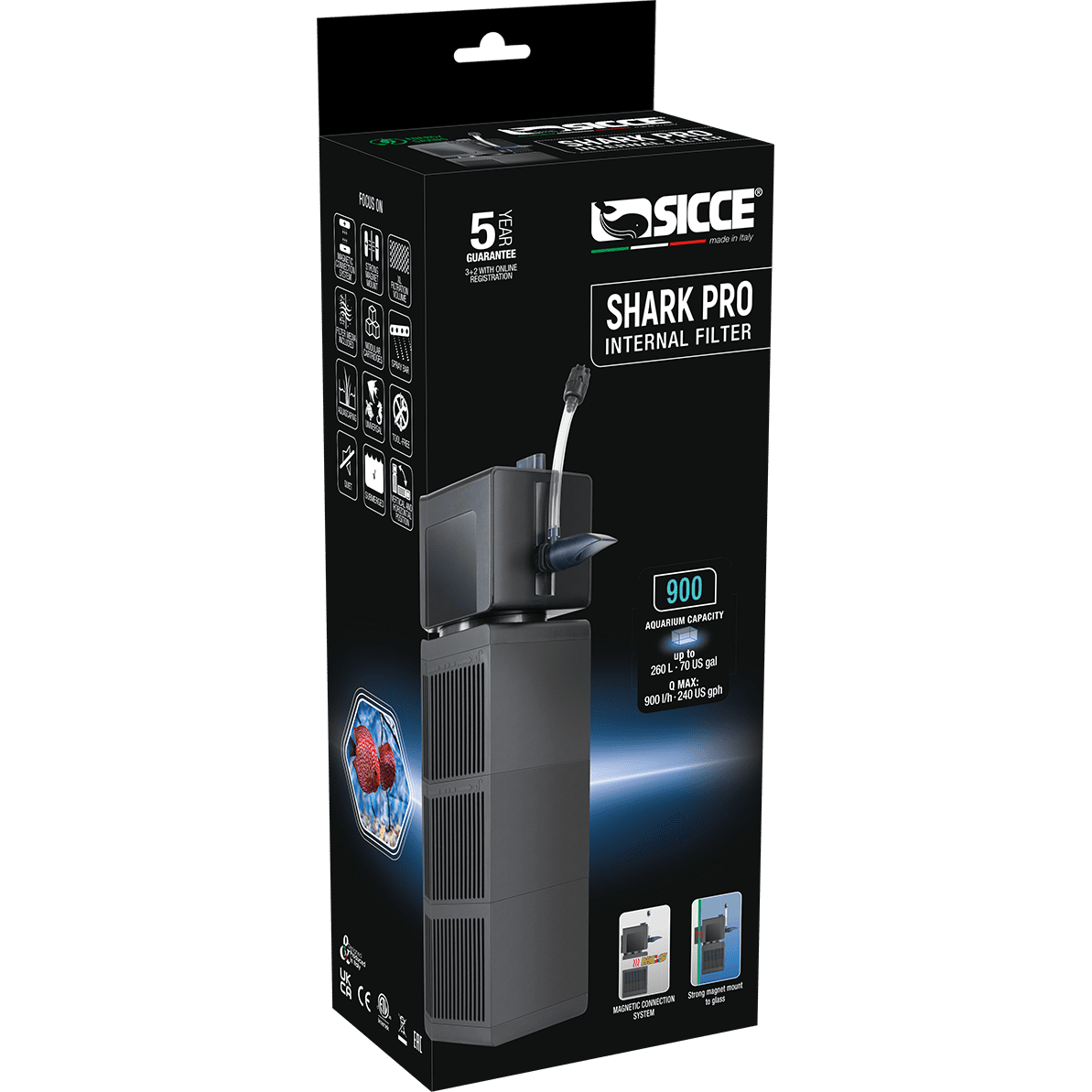 SHARK PRO 900 Internal Filter – 238 gph Sicce