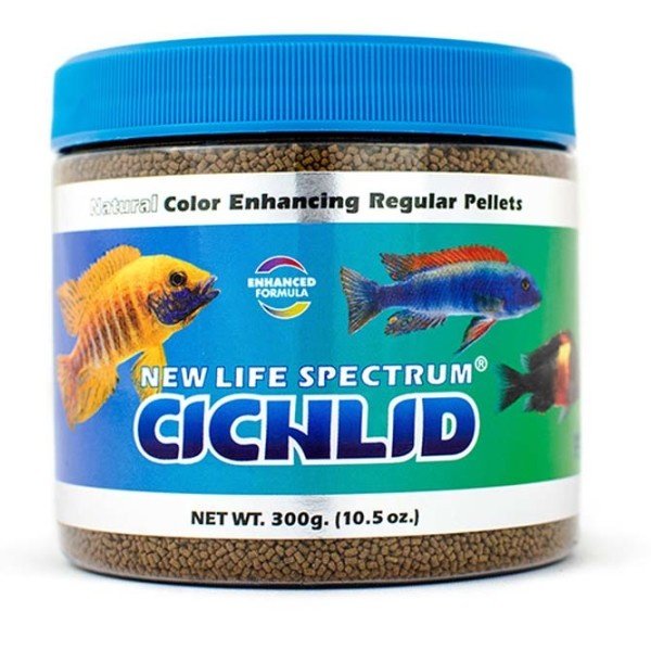 New Life Spectrum Cichlid Sinking Pellets Fish Food 1ea/10.5 oz, Regular