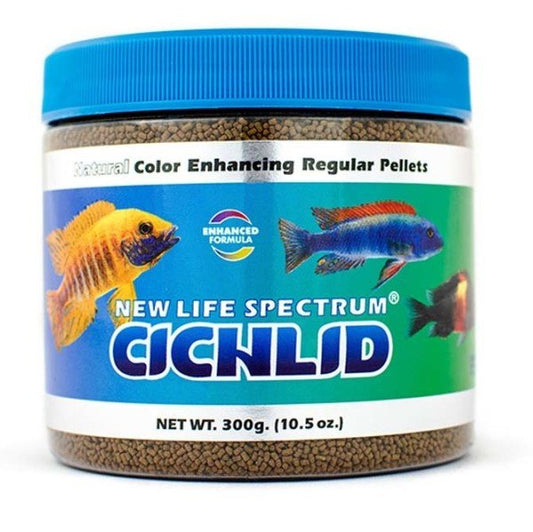 New Life Spectrum Cichlid Sinking Pellets Fish Food 1ea/10.5 oz, Regular