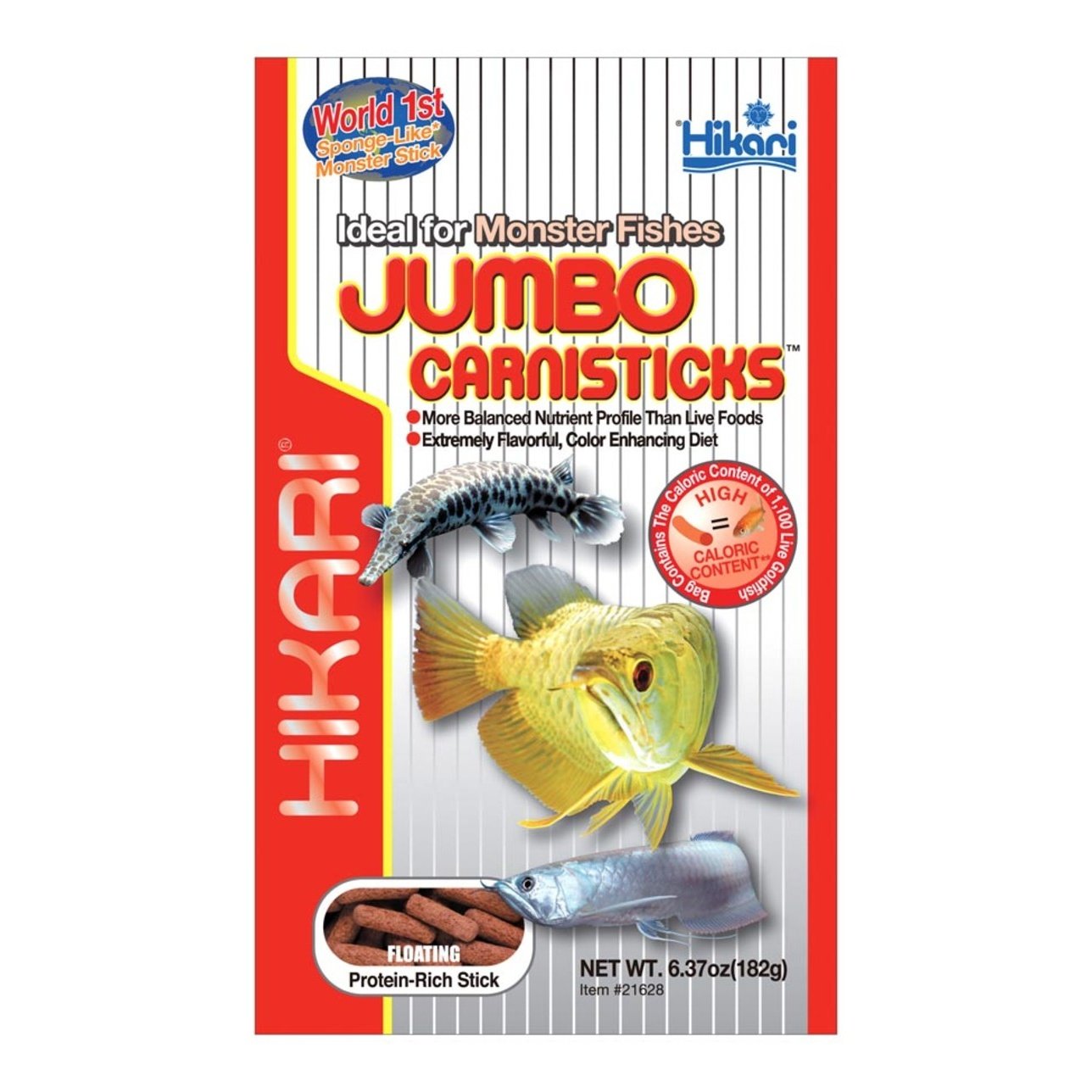 Hikari USA Jumbo CarniSticks® Floating Fish Food 1ea/6.37 oz, Jumbo