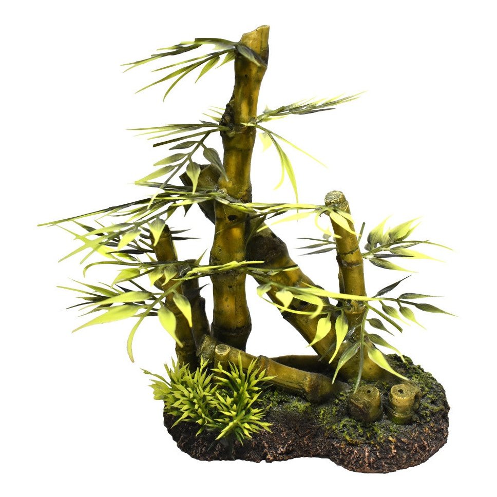 Hikari USA Bamboo w/Plants Resin Ornament 1ea/8.9 in