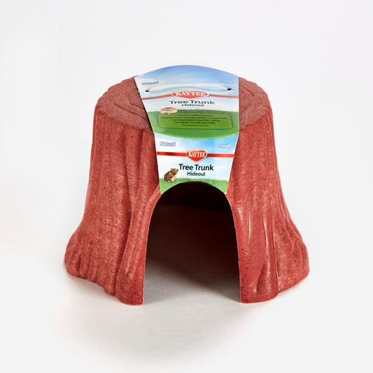 Kaytee Natural Tree Trunk Hideout Brown, 1ea/SMall