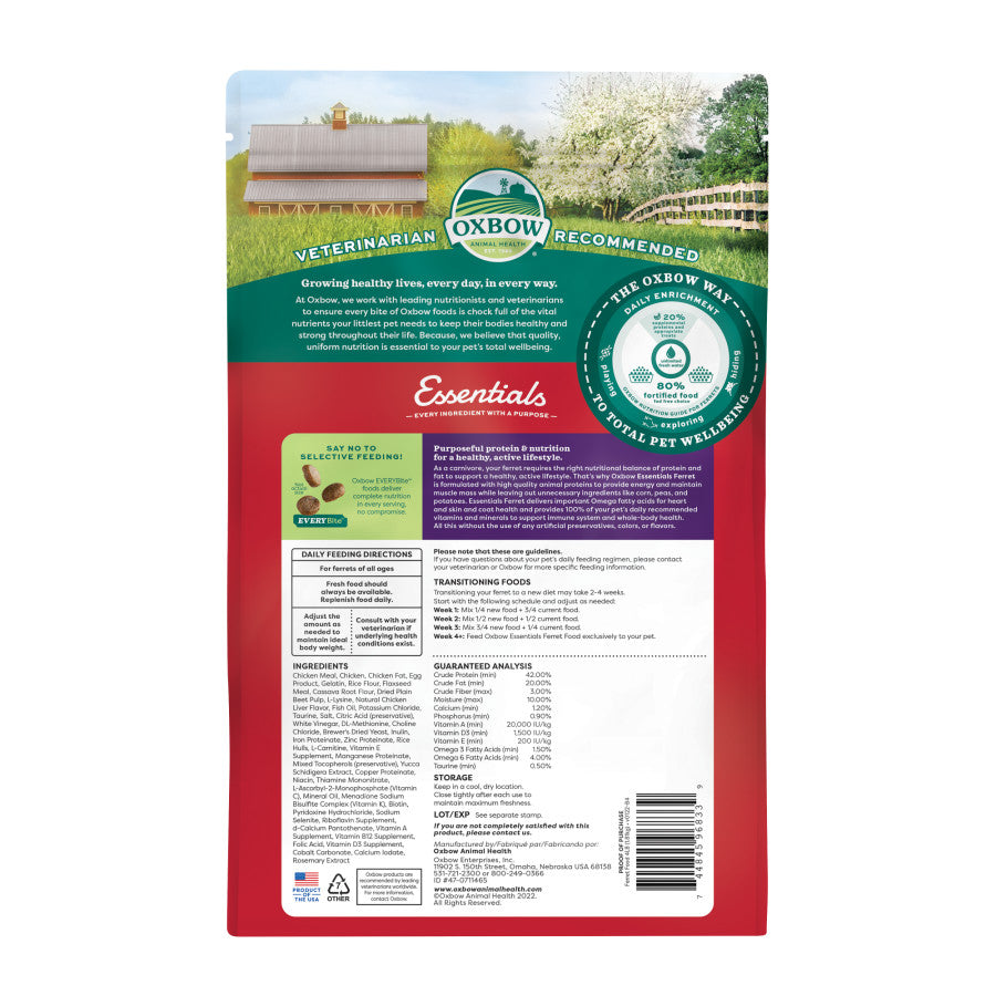 Oxbow Animal Health Essentials Ferret Food 1ea/4 lb