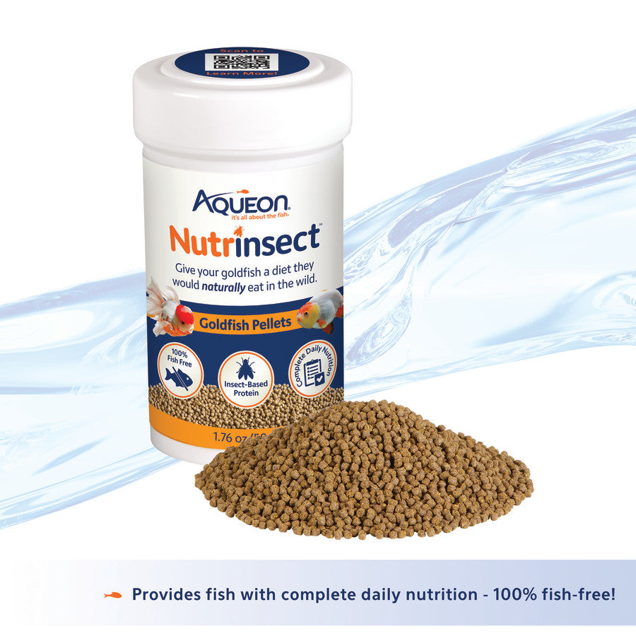 Aqueon Nutrinsect Fish-Free Fish Food Goldfish Pellets, 1ea/1.76 oz