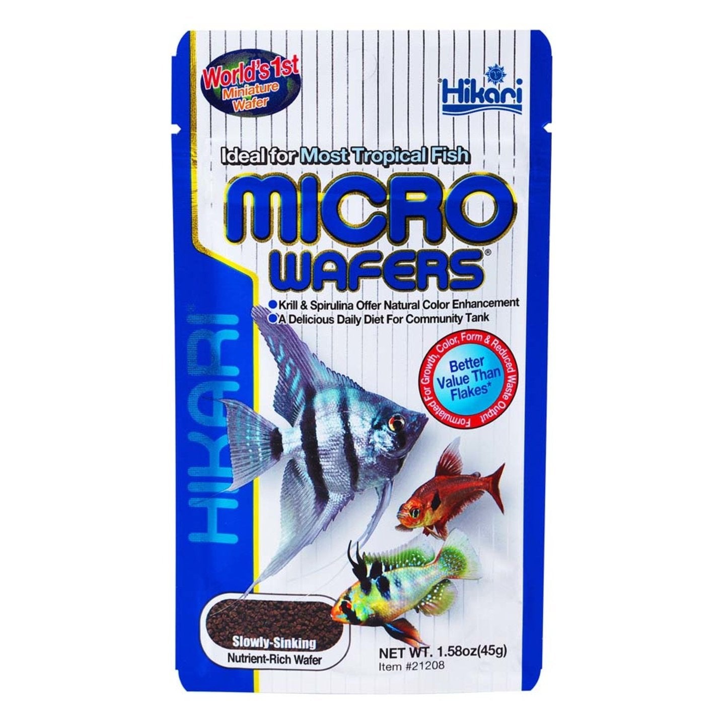 Hikari USA Tropical Micro Wafers Slow Sinking Wafer Fish Food 1ea/1.58 oz