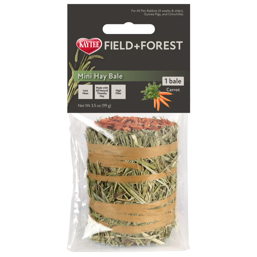 Kaytee Field+Forest Mini Hay Bale Carrot 1ea/3.5 oz