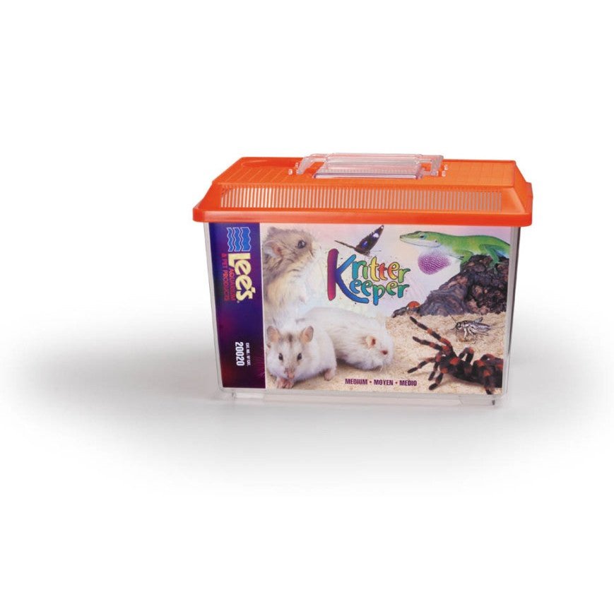 Lee's Aquarium & Pet Products Rectangle Kritter Keeper with Lid Label Assorted, 1ea/1.75 gal, MD