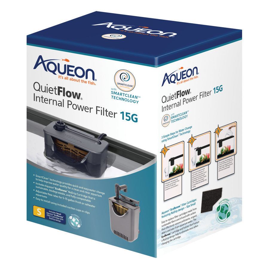 Aqueon QuietFlow® Internal Filter with SmartClean™ Technology 1ea/SMall