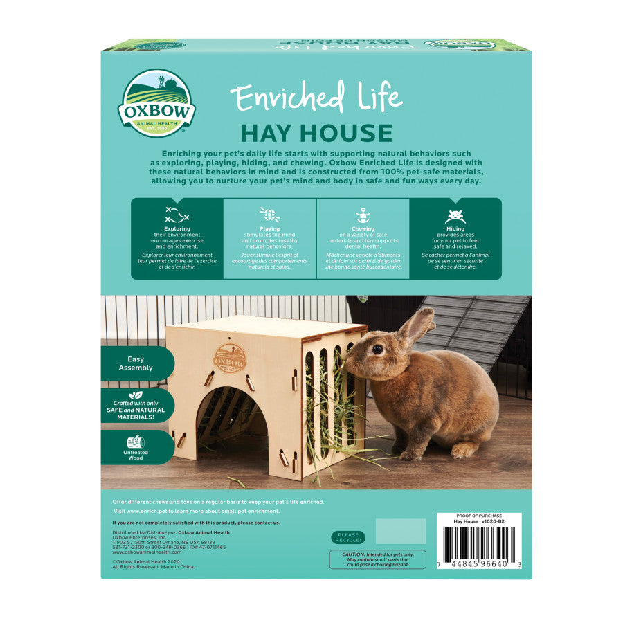 Oxbow Animal Health Enriched Life Small Aimal Play Hay House Tan, 1ea/One Size