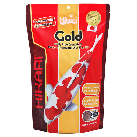 Hikari USA Gold Color Enhancing Pellet Fish Food for Koi and Pond Fishes 1ea/17.6 oz, Mini