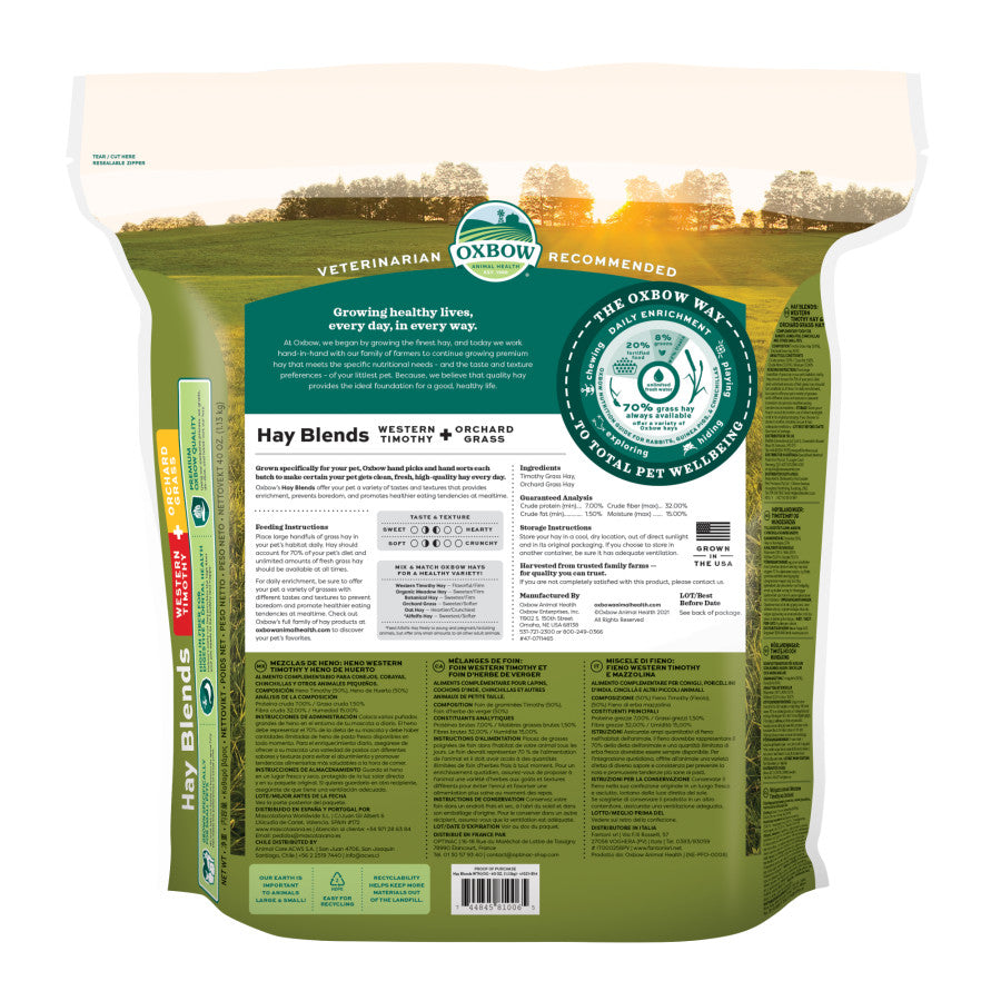 Oxbow Animal Health Hay Blends Western Timothy & Orchard Grass Hay Blends 1ea/40 oz