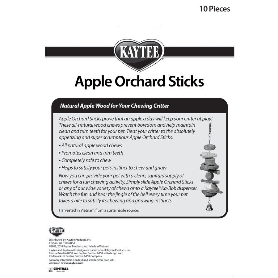 Kaytee Apple Orchard Sticks 1ea/10 pk