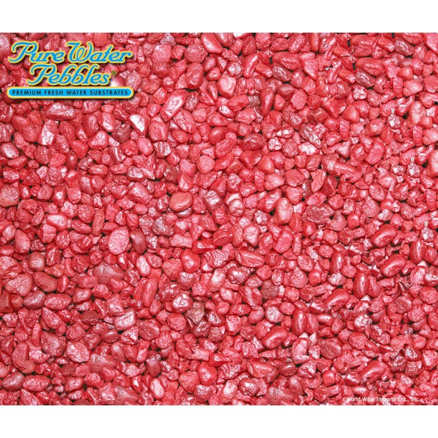 Pure Water Pebbles Premium Fresh Water Frosted Aquarium Gravel Red, 1ea/5 lb