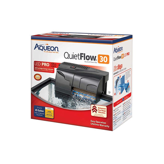 Aqueon QuietFlow LED PRO Aquarium Power Filter 1ea/Size 30