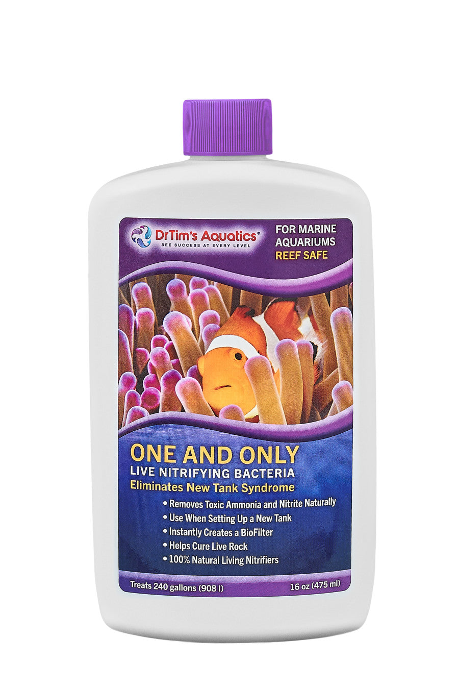 Dr. Tim's Aquatics One & Only Live Nitrifying Bacteria for Reef Aquarium 1ea/16 fl oz