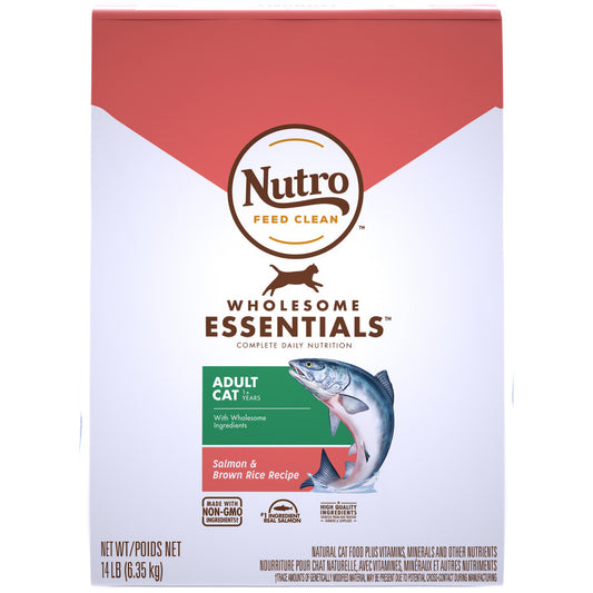 Nutro Products Wholesome Essentials Adult Dry Cat Food Salmon & Brown Rice, 1ea/14 lb