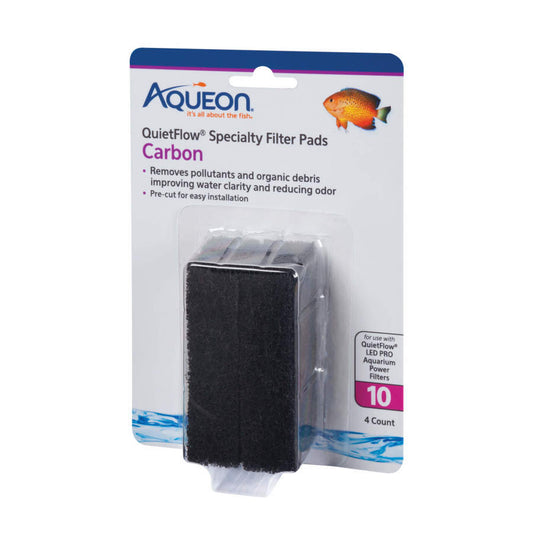 Aqueon Replacement Specialty Filter Pads Carbon, 1ea/10