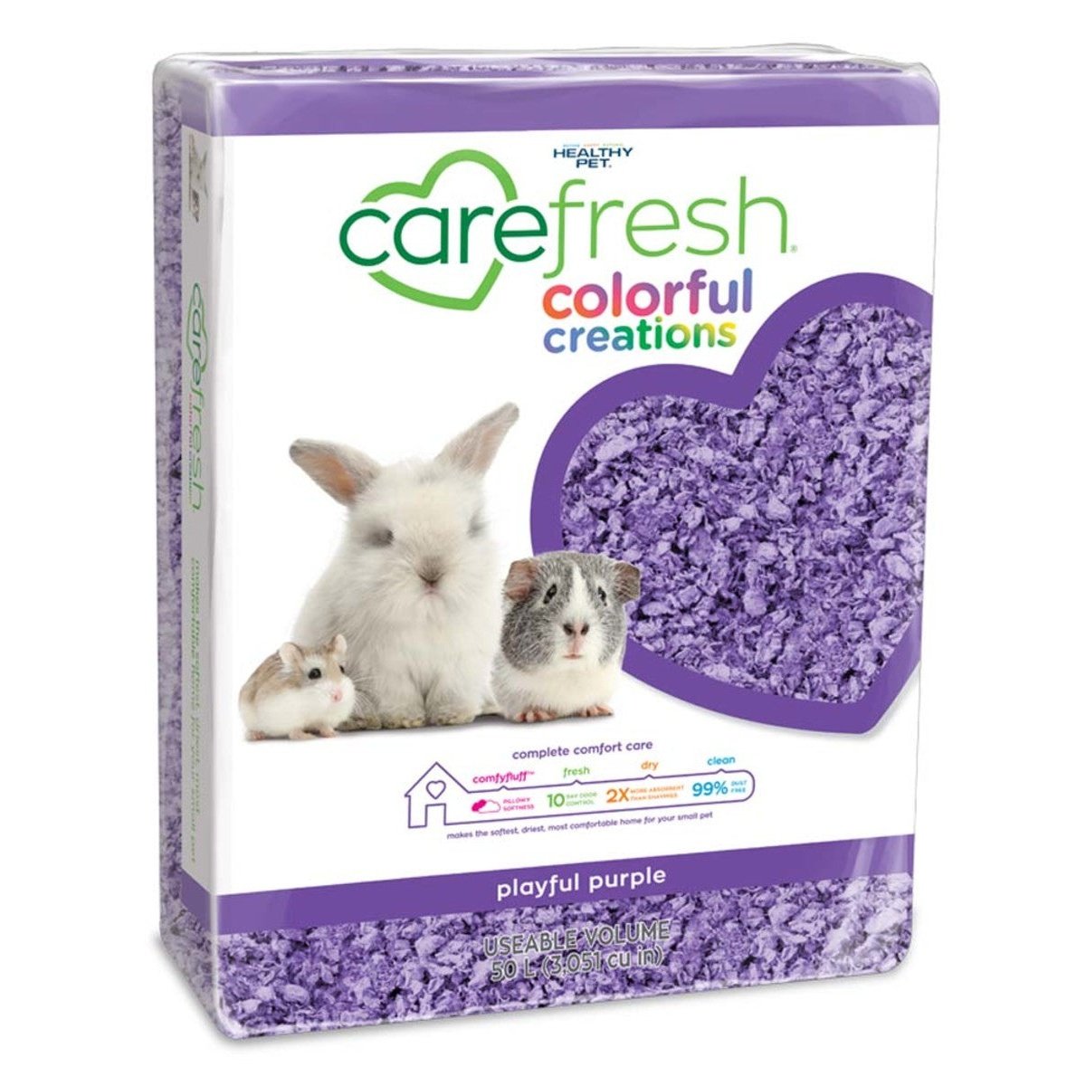 CareFRESH Colorful Creations Small Animal Bedding Playful Purple, 1ea/50 l