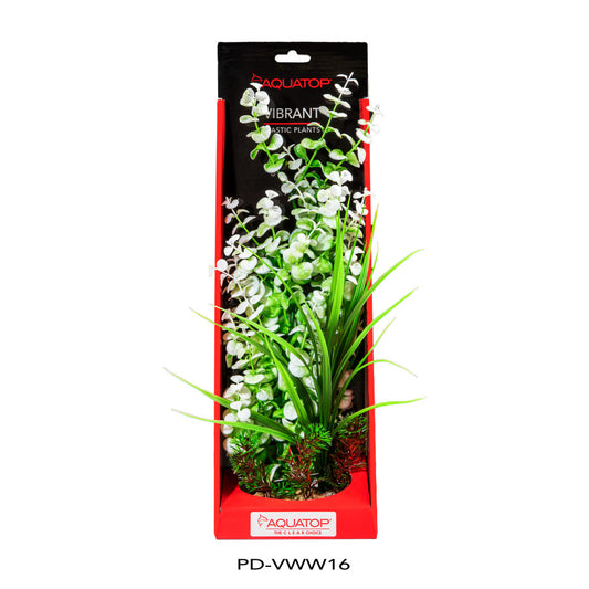 Aquatop Vibrant Wild Plant White, 1ea/16 in